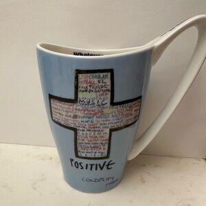 Coldplay Positive Blue and White Mug